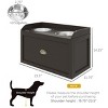 INFURNIC Pet Bowl Elevated Feeding Station with Storage Drawer Stainless Steel Bowls for Large Dogs, Brown, 23.5"*11.8"*14.3" - 3 of 4