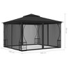 vidaXL Gazebo with Nets Canopy Tent Patio Pavilion Marquees Outdoor Garden - Anthracite 118.1" x 118.1" x 104.3" - 4 of 4