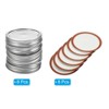 Unique Bargains Regular Mouth Iron Split-Type Leak-Proof Mason Jar Lids 8 Pcs - 3 of 4