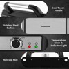 MONXOOK 3-in-1 contact grill, 180° opening, 1800W, non-stick, adjustable temp, removable drip tray, stainless steel, perfect for sandwiches - 3 of 4