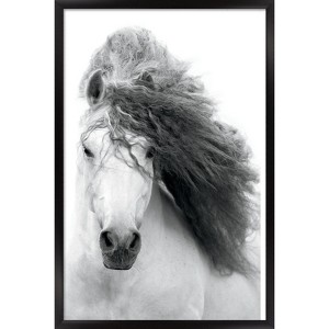 Trends International Grayscale Horse Framed Wall Poster Prints - 1 of 4