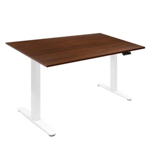 Mount-It! Dual Motor Electric Standing Desk with 55" Tabletop, Brown & White - 1 of 4