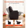VEVOR Kids Reclining Chair, Toddler Recliner with Cup Holder, 101° to 121° Adjustable Backrest, Easy-to-Clean PU Leather Recliner Couch, Brown - 3 of 4
