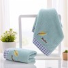 REGALWOVEN Leaves Pattern Soft Absorbent Cotton Polyester Decorative Hand Towel 13" x 29" - 3 of 4