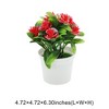 Unique Bargains Artificial Plants Leaf with Curled Rose Plastic 4.72"x4.72"x6.30" 1 Pcs - 3 of 4