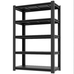 Munora 63"H 5-Tier Garage Storage Shelving Unit, Adjustable Heavy Duty Metal Rack, 2000 lbs Capacity, Powder-Coated Steel, 31.5"W x 15.75"D, Black - 1 of 4