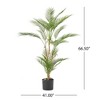 Artificial Palm Tree, 5.5FT Faux Tropical Floor Plant In Pot, Fake Tree With Planter, Artificial Plant For Home Office Living Room Decor Indoor - 2 of 4