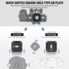 MaseiKar 2 Pack Quick Release Plate QR Camera Mount Plate with Peak Design Capture V3 Camera Clip,Tripod Head to Shoulder Strap Quick Switch - 2 of 4