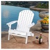 Hayle Reclining Wood Adirondack Chair with Footrest - White - Christopher Knight Home: Outdoor Patio Seating, Weather-Resistant - 3 of 4