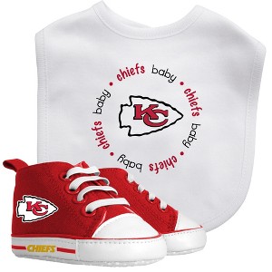 Baby Fanatic 2 Piece Bid and Shoes - NFL Kansas City Chiefs - White Unisex Infant Apparel - 1 of 3