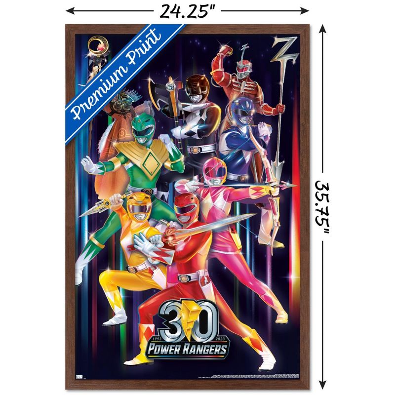Trends International Power Rangers - 30th Group Framed Wall Poster Prints, 3 of 7
