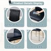 Syemin Dining Chairs Bar Stools Upholstered Velvet Counter Height Barstools Set of 2 Modern Dining Chairs High Barstools, Gray, 16.53"*15.35"*31.69" - 3 of 4