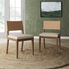 Nathan James Set of 2 Linus Dining Chair Brown Faux Leather - 2 of 4