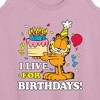 Women's - Garfield - I Live For Birthday's Graphic Racerback Tank - 2 of 4