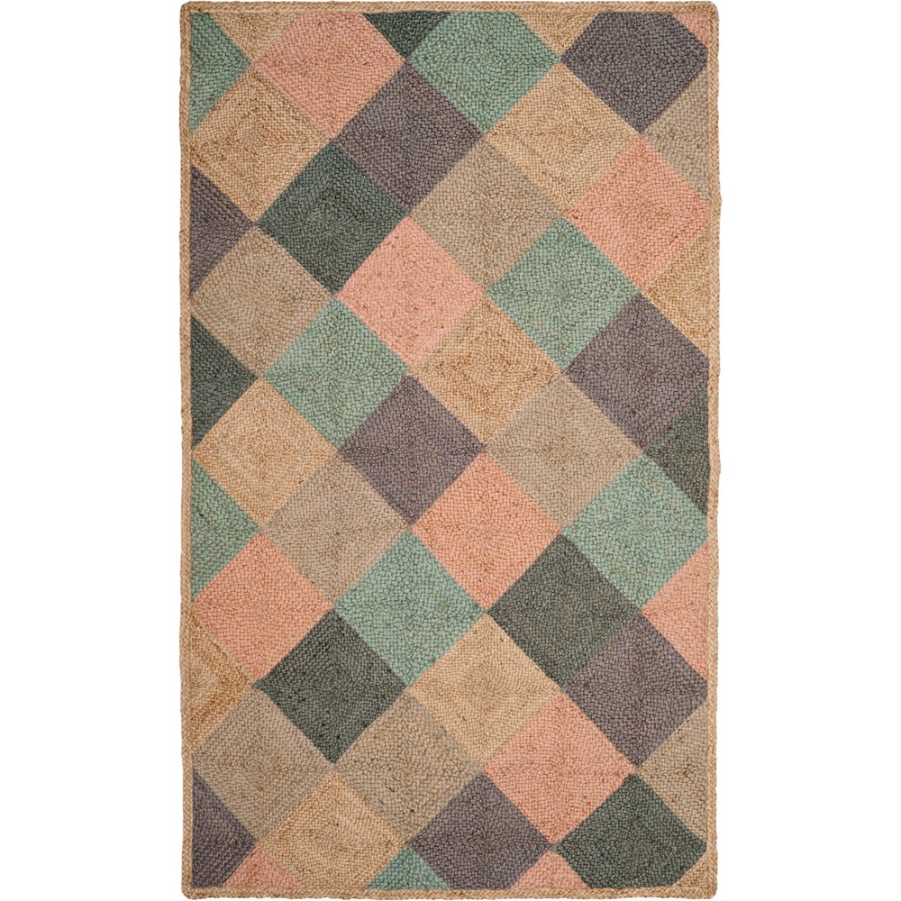 4'x6' Geometric Woven Area Rug Natural - Safavieh