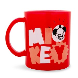 Silver Buffalo Disney Mickey Mouse Thumbs-Up Glass Coffee Mug | Holds 18 Ounces - 1 of 4