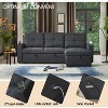 Pull Out Sleeper Sofa,L-Shaped Reversible Sleeper Sectional Sofa Bed with Storage Chaise for Living Room - 3 of 4