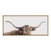18" x 40" Sylvie Texas Longhorn Frame Canvas by The Creative Bunch Studio - Kate & Laurel All Things Decor - 2 of 4