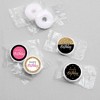 Big Dot of Happiness Chic Happy Birthday - Pink, Black and Gold - Round Candy Sticker Favors - Labels Fits Chocolate Candy (1 sheet of 108) - 3 of 4