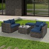 ELJGET 4 Piece Patio Furniture Set for 5 Person, Outdoor Sectional Sofa PE Rattan Conversation Set with Table & Thickened Cushions - 4 of 4