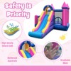 Tangkula Inflatable Bounce Castle 7-in-1 Jumping House with Long Slide Ball Pit Climbing Wall Basketball Hoop Ring-toss Game Pitching Game - 4 of 4