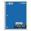 Tops Coil-Lock Wirebound Notebooks College/Medium 11 x 8 1/2 White 200 Sheets 65581 - 2 of 4