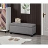 NicBex Modern 35" Storage Bench Rectangular Accent Stools with Linen Fabric for Bedroom and Entryway - 2 of 4