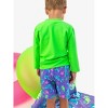 RuggedButts Baby Boys UPF50+ Sun Protected Neon Stretch Swim Trunks - Neon Fin Friends, 0-3m - 4 of 4