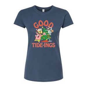 Women's - SpongeBob SquarePants - Good Tide Fitted Graphic T-Shirt - 1 of 4