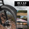 INFURNIC Bicycles 26 Inch Full Suspension Mountain Bike with Shimano 21 Speeds and Fat Tires for Men, Black, 78"*27"*41.5" - 4 of 4
