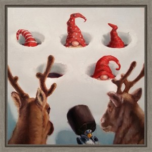 Amanti Art Whack-An-Elf by Lucia Heffernan Framed Canvas Wall Art - 1 of 4