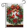 Briarwood Lane Christmas Garden Flag 12x18 For Outdoor Cardinal Wreath For Christmas Garden Flag Flags For Outside - 2 of 4