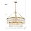 Crystorama Lighting Emory 9 - Light Chandelier in  Modern Gold - 2 of 4
