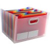 Exacompta "Crystal" Expanding File Box with handles - 24 pockets - 13 x 9 x 10 - 3 of 4