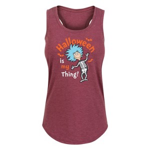 Women's - Dr. Seuss - Halloween Is My Thing Graphic Racerback Tank - 1 of 4