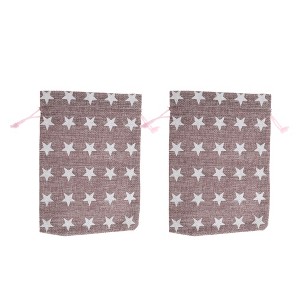 Unique Bargains Five-pointed Star Printed Drawstring Bag 2 Pcs - 1 of 4