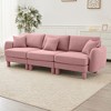 AENKYO Boucle Sectional Sofa with Shell Armrests - Modular Sectional Sofa, 3-Seat Deep Seat Sofa for Living Room & Bedroom, Easy Assembly - 4 of 4