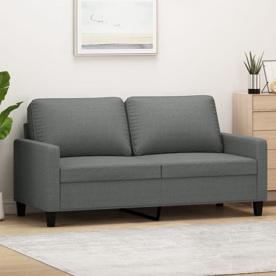 vidaXL 2-Seater Sofa Dark Gray 55.1 in. Fabric