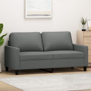vidaXL 2-Seater Sofa Dark Gray 55.1 in. Fabric - 1 of 4