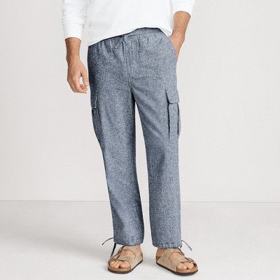 Lands' End Men's Linen Cotton Cargo Pants