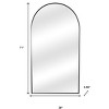 HomeRoots 71" Black Metal Arch Freestanding Framed Full Length Mirror - 3 of 4
