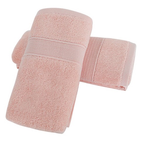 PiccoCasa Set of 6 Cotton Quick Dry Hand Towel for Kitchen 13 x 29 Blush  Pink