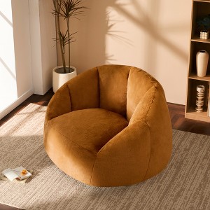 GYIIYUO 47" Giant Bean Bag Chair for Adults - Comfy Plush Round Shell Soft Accent Chair, Oversized Cozy Lounge Floor Sofa Reading Chair - 1 of 4