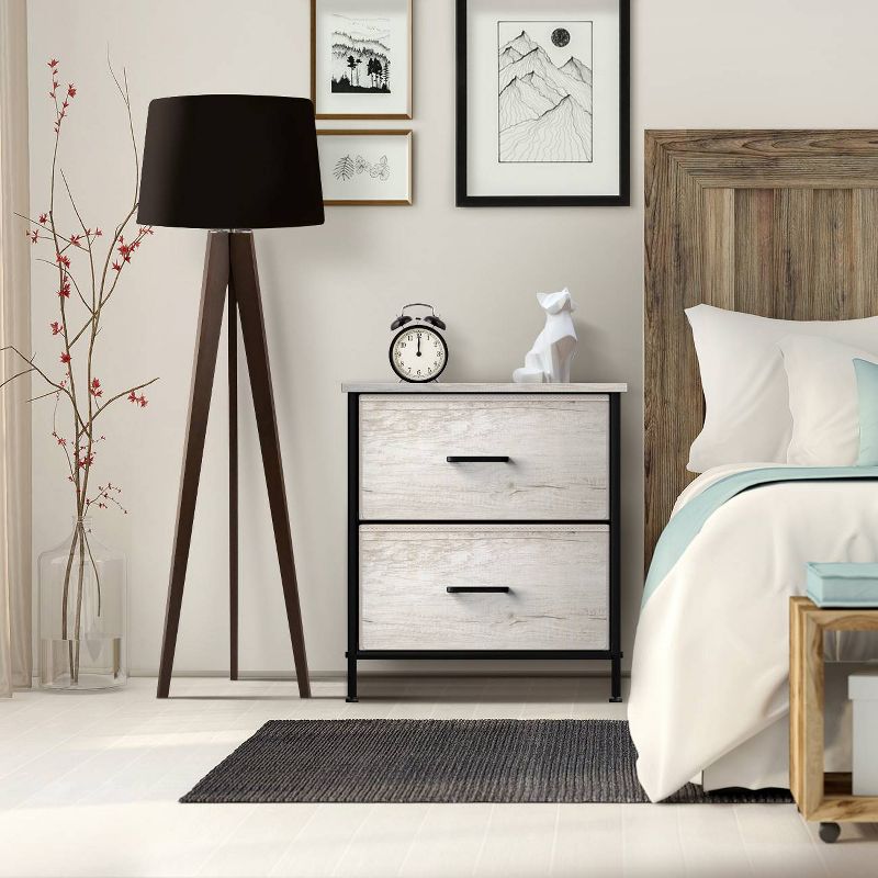 Sorbus Nightstand with Drawers for Home Bedroom Gray, 3 of 4