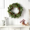 Nearly Natural 24” Cedar, Eucalyptus and Berries Artificial Christmas Wreath - 3 of 4