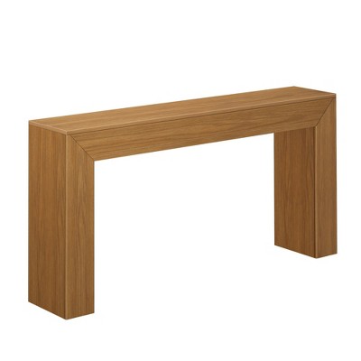 Pecan Wirebrush Solid Wood Console Table with Storage, 66 Inch