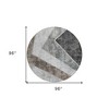Gray Silver And Charcoal Geometric Washable Indoor Outdoor Area Rug - 3 of 4