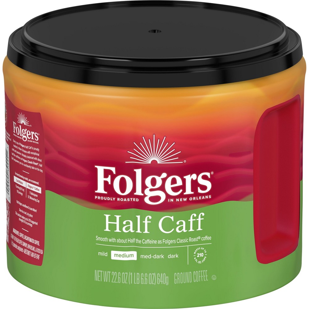 Folgers Half Caff Medium Roast Ground Coffee - 22.6oz