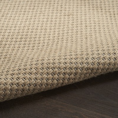 Natural Flat Woven Geometric Washable 8' x 10' Rug