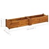 vidaXL Garden Raised Bed, Acacia Wooden Planter for Flowers and Plants, Brown - 3 of 4